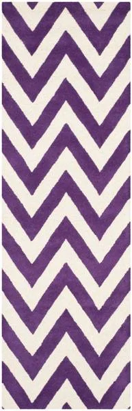 Safavieh Cambridge CAM139K Purple, Ivory Rug 2&6x22 x 12& Runner