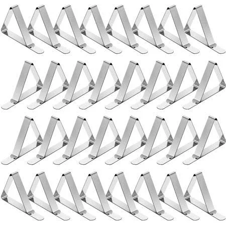 Namato Tablecloth Clips Stainless Steel Table Cover Clamps Skirt Clips for Home Kitchen Restaurant Picnic Tables, Men's, Size: 3