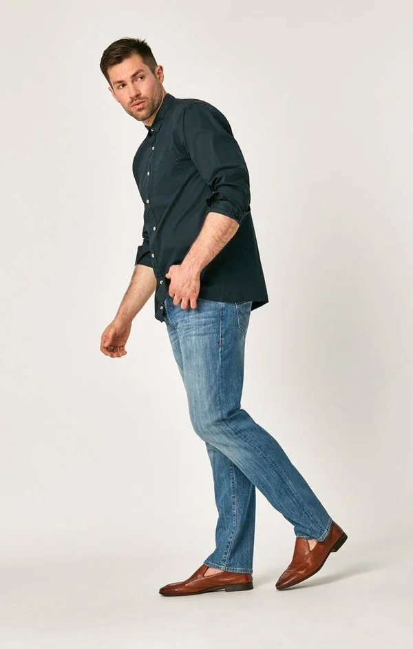 Mavi Men's Zach Regular Rise Straight Leg Jeans