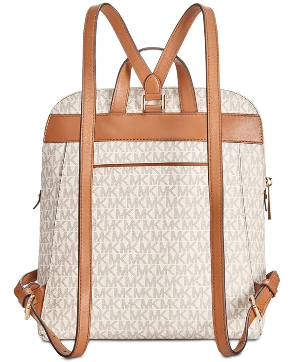 MICHAEL Michael Kors, Rhea Medium Slim Logo Backpack, Brown, One Size