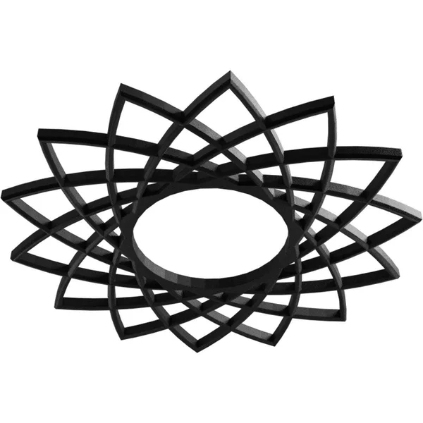Ekena Millwork CMPP28EASNI 28x22OD x 10 3/4x22ID x 3/4x22P Eleanor Architectural Grade PVC Pierced Ceiling Medallion - Nickel