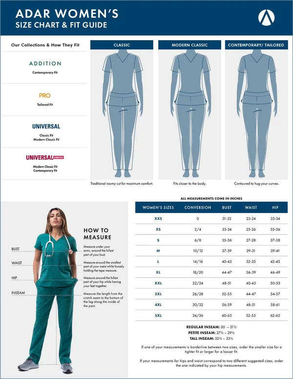 Adar Pro Modern Athletic Scrub Set for Women - Modern V-Neck Scrub Top & Yoga Jogger Scrub Pants - P9500 - Eggplant - Xxs