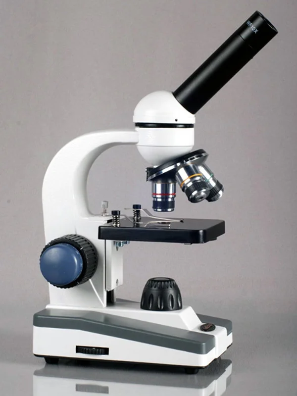 Amscope 40X-1000X Metal Frame Compound Microscope with 25 Prepared Slides