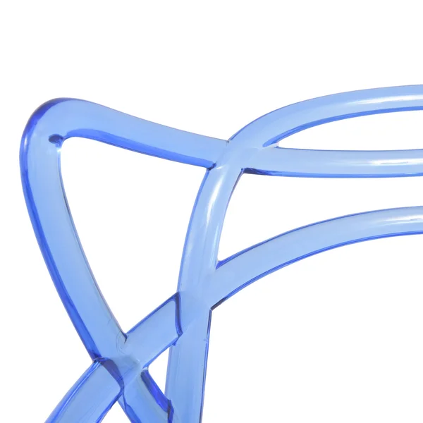 LeisureMod Milan Blue Intertwined Design Dining Side Chair