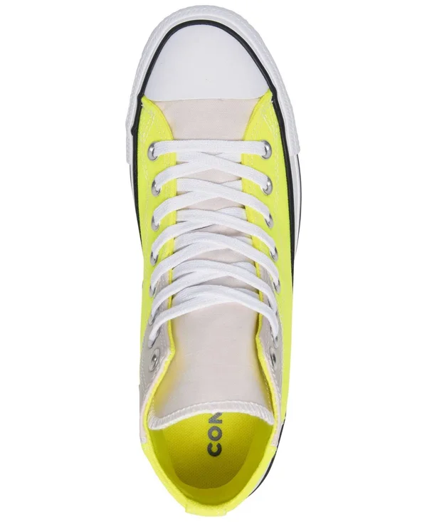 Converse All Star UV High Top - Mens Casual Basketball Shoes - Lemon Venom/White/Multi - Size 8.5