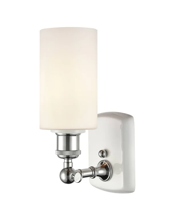 Innovations 516-1W-WPC-G801 Clymer 1 Light Sconce in White and Polished Chrome