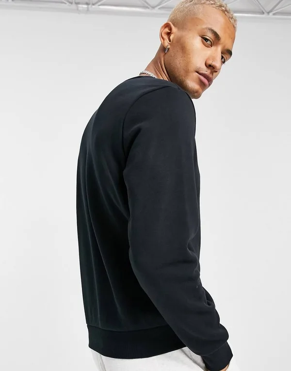 Puma Essentials Sweat with Small Logo in Black