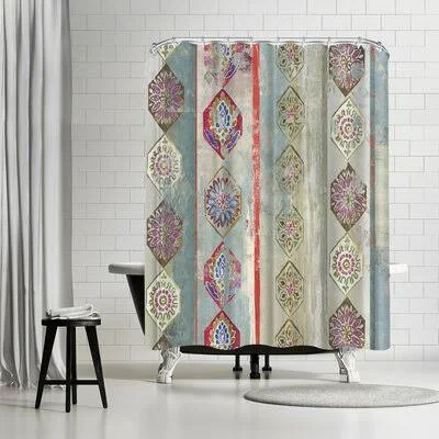 Pi Creative Art Painted Wood I Single Shower Curtain East Urban Home