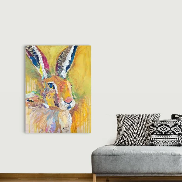 Harriet The Hare - Canvas Wall Art, 36x48, Great Big Canvas