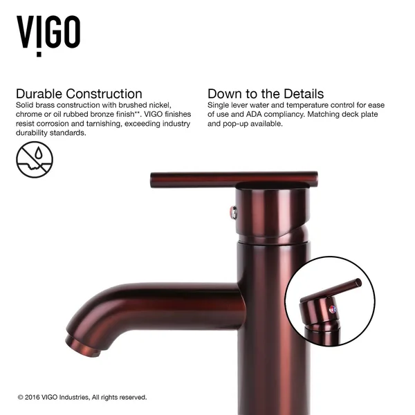 Vigo VG01038RB Setai Single Handle Bathroom Faucet - Oil Rubbed Bronze