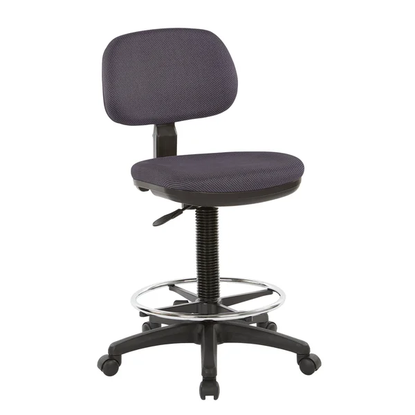 Office Star DC Sculptured Seat and Back Drafting Chair - Jet