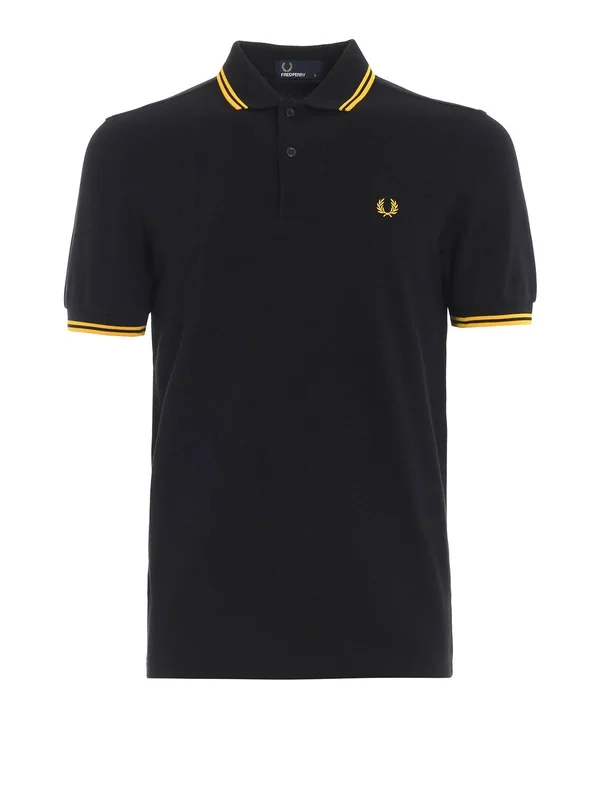 Fred Perry Black Cotton Pique Polo Shirt