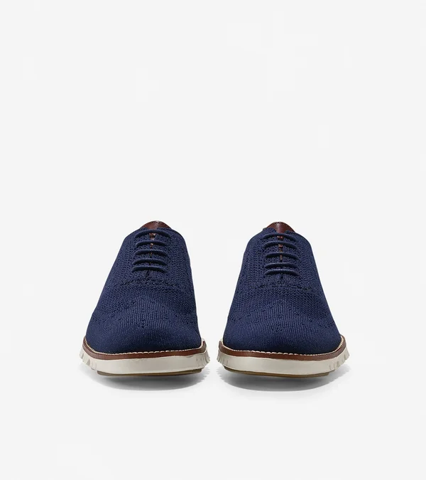 Cole Haan Men's Zerogrand Wingtip Oxford With Stitchlite, Blue, 9.5