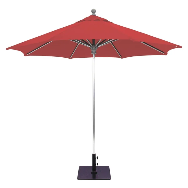 Galtech International - 9& Octagon Commercial Umbrella 56: Jockey Red SR: Silver