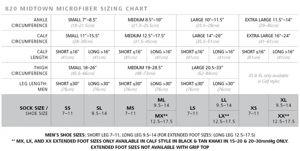 Sigvaris 823N 30-40 mmHg Midtown Microfiber-Thigh