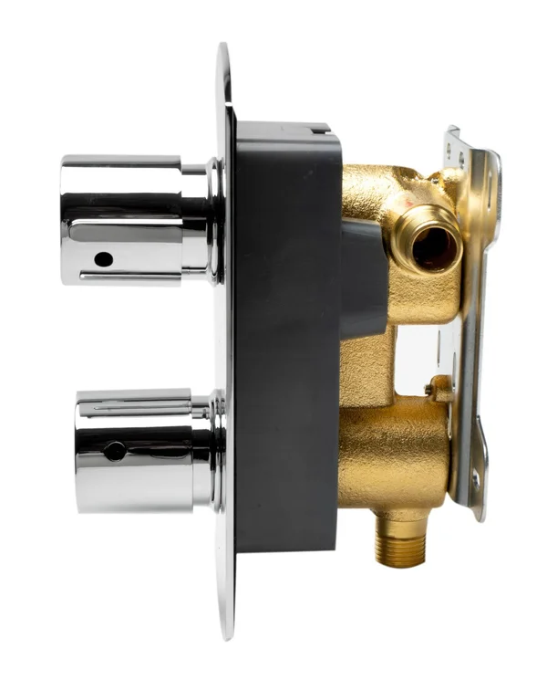 Alfi Brand Ab3809-pc Polished Chrome Round Knob 1 Way Thermostatic Shower Mixer