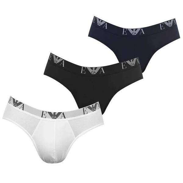 Emporio Armani Underwear 3 Pack Briefs - Size 2x Large, Blk/Nvy/Wh56110