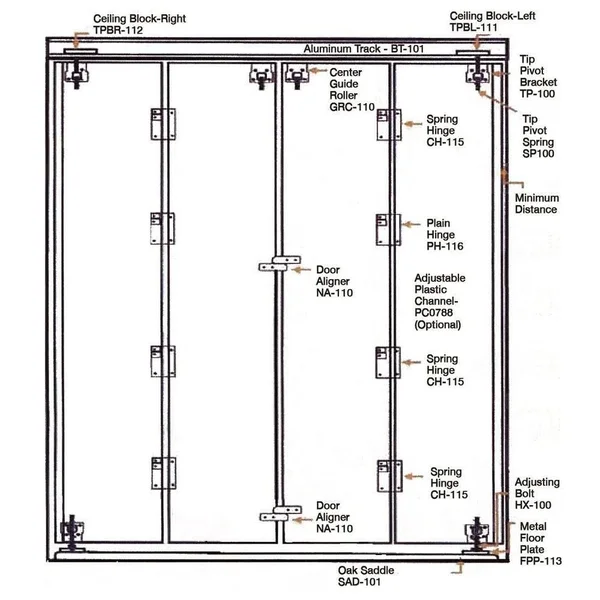 Impact Plus 48 in. x 80 in. Beveled Edge Mirror Solid Core MDF Interior Closet Bi-Fold Door with Chrome Trim