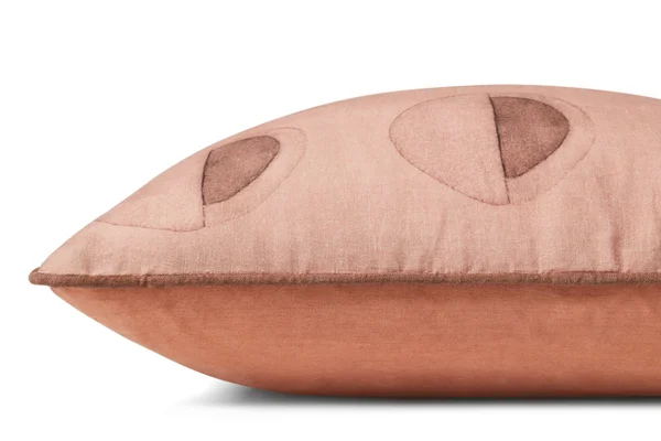 Loloi P0935 Linen Pillow Pink, 18x22 x 18x22, Polyester
