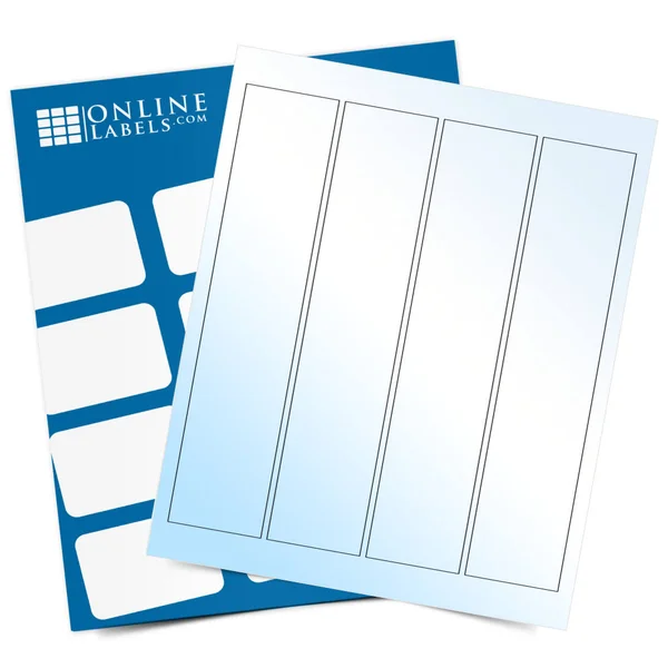 1.875x22 x 12x22 Large Format Labels - 100 Sheets, White Gloss Inkjet
