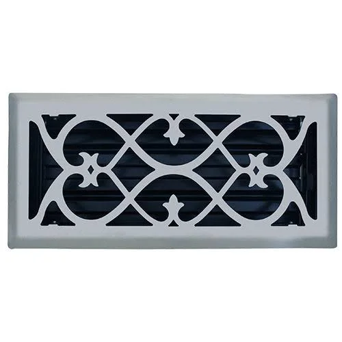 6x22 x 12x22 Victorian Brushed Nickel Floor Register - Vent Cover