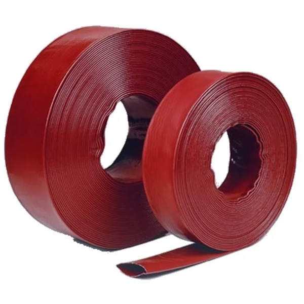 HYDROMAXX 2 in. Dia x 50 ft. Red PVC 10 Bar High Pressure Lay Flat Discharge and Backwash Hose