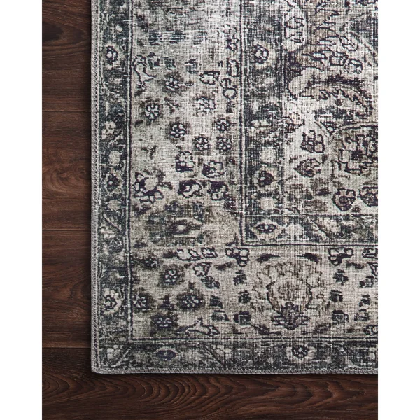 Alexander Home Isabelle Traditional Vintage Border Printed Area Rug - 7&6x22 x 9&6x22 - Taupe/Stone