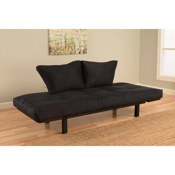 Porch & den Boyd Black Suede Daybed Lounger
