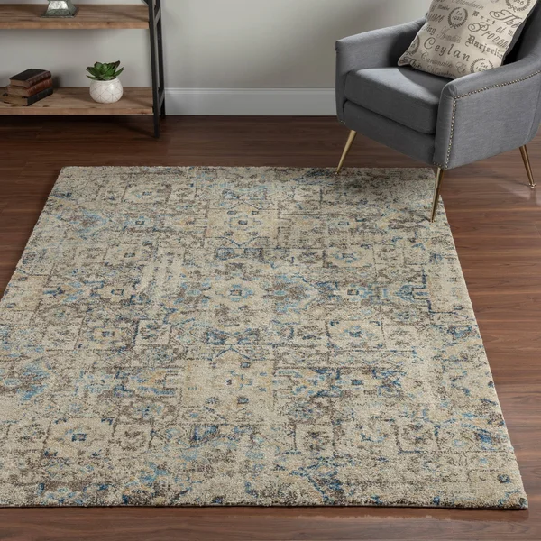 Addison Tobin Chic Bohemian Blue Area Rug - 5&3x22x7&7x22
