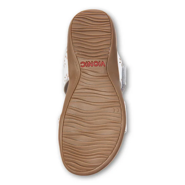 Vionic Randi Women's Slide Orthotic Sandal Silver Boa - 11 Wide