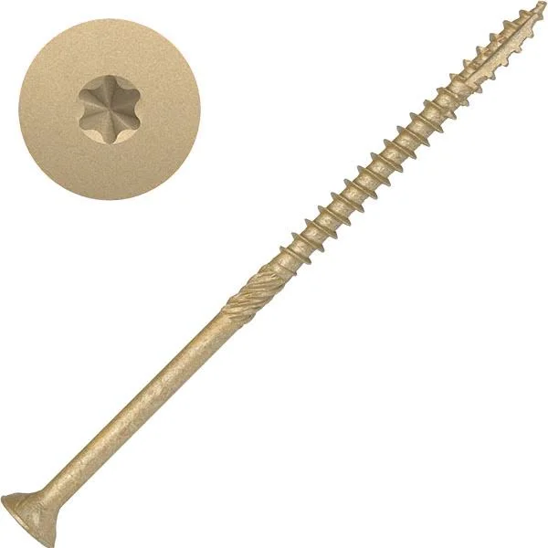 #14 x 5x22 Axis - Exterior STRUCTURAL Wood Screws Star Drive - 500 Count