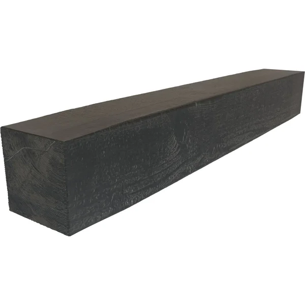 Ekena Millwork MANURS08X08X48ES 8x22H x 8x22D x 48x22W Rough Sawn Faux Wood Fireplace Mantel - Aged Ash