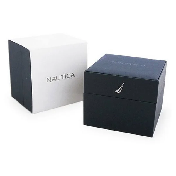 Nautica Men's NST 402 N18719G Green Leather Quartz Watch