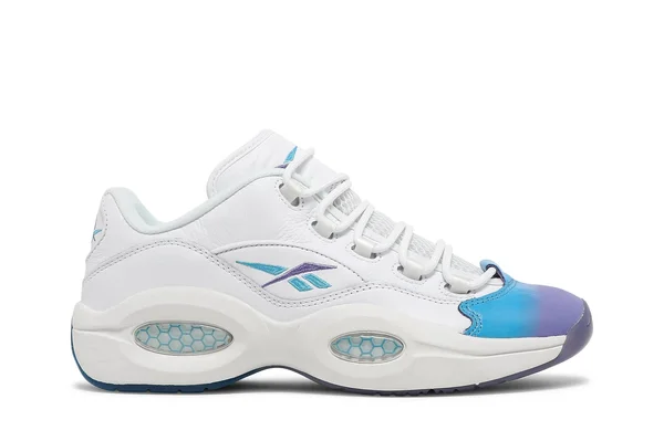 Reebok Men's Question Low Basketball Shoes in White/Footwear White Size 10.5, Suede
