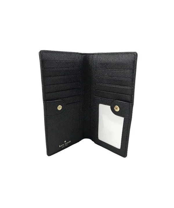 Kate Spade Laurel Way Stacy Clutch Wallet Black Leather WLRU2673