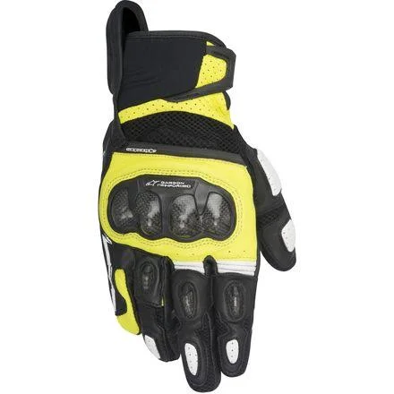 Gloves Alpinestars SPX Air Carbon Black, Yellow Fluo