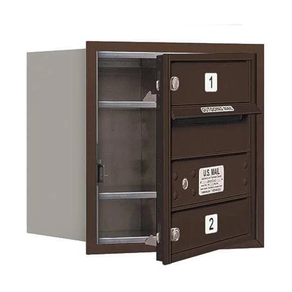 Salsbury Industries 3704S-02ZFU 4C Horizontal Mailbox, Bronze