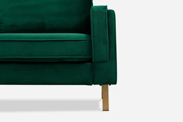 Albany Park Modern Loveseat - Cozy Apartment Sofa Olive Velvet - Gold