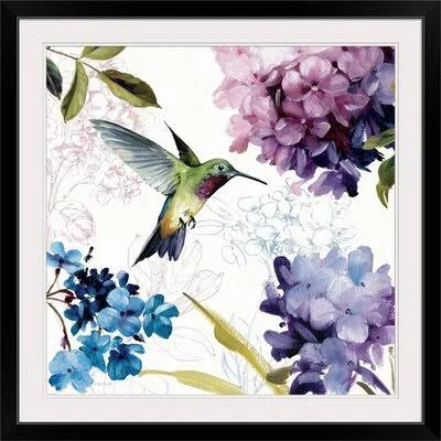 &Spring Nectar Square II& by Lisa Audit Painting Print Great Big Canvas Size: 32x22 H x 32x22 W x 1x22 D - Format: Black Framed