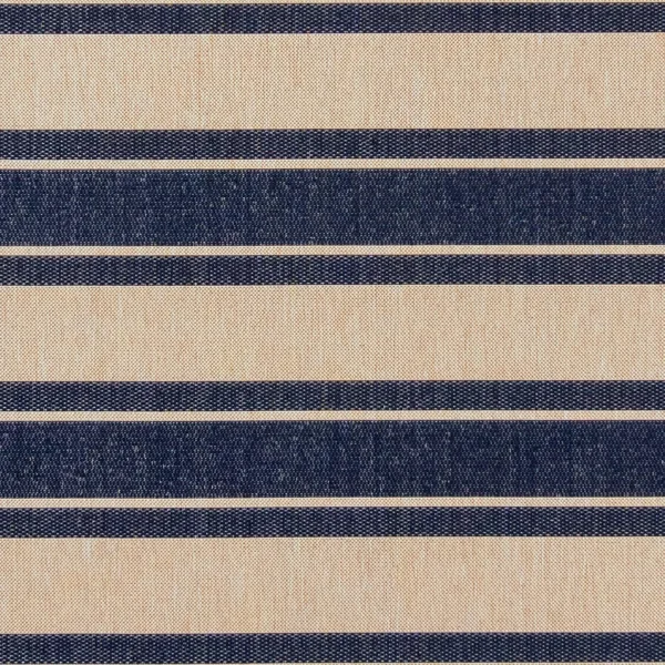 Gertmenian Paseo Castro Striped Indoor Outdoor Rug - Blue, 8x10 ft