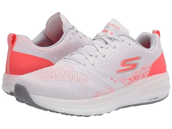 Skechers Women's GOrun Ride 8 Hyper Running Shoe - Light Gray/Pink