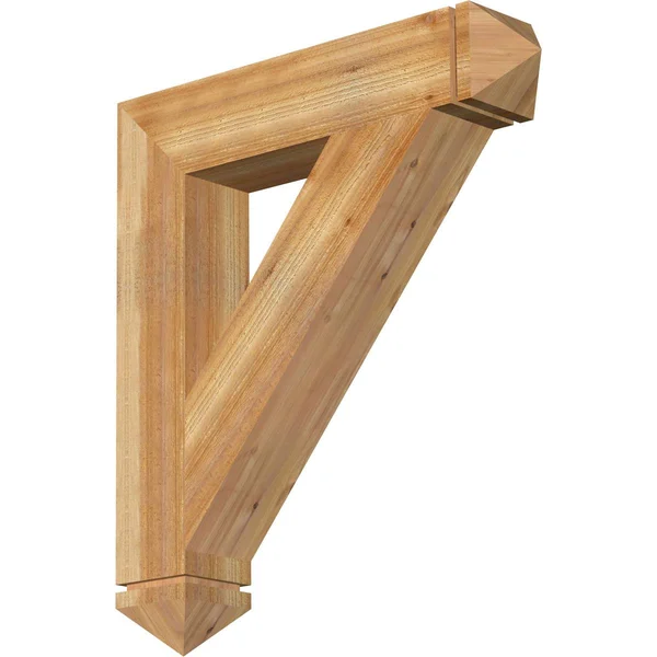 Ekena Millwork BKT06X32X36TRA03RWR 6x22W x 32x22D x 36x22H Traditional Arts & Crafts Rough Sawn BRACKET - Western Red Cedar