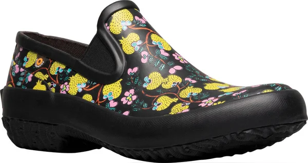 Bogs Boots Patch Slip on Women's Garden Shoes Black Multi Size 7