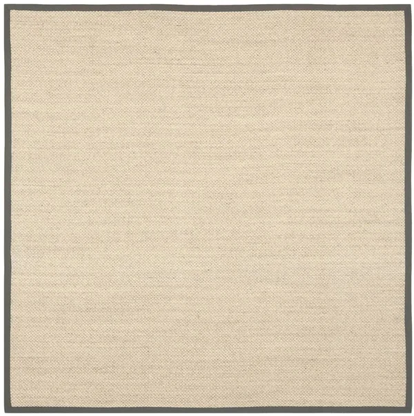 Safavieh NF443B Marble - Grey Natural Fiber 8& x 8& Square Area Rug