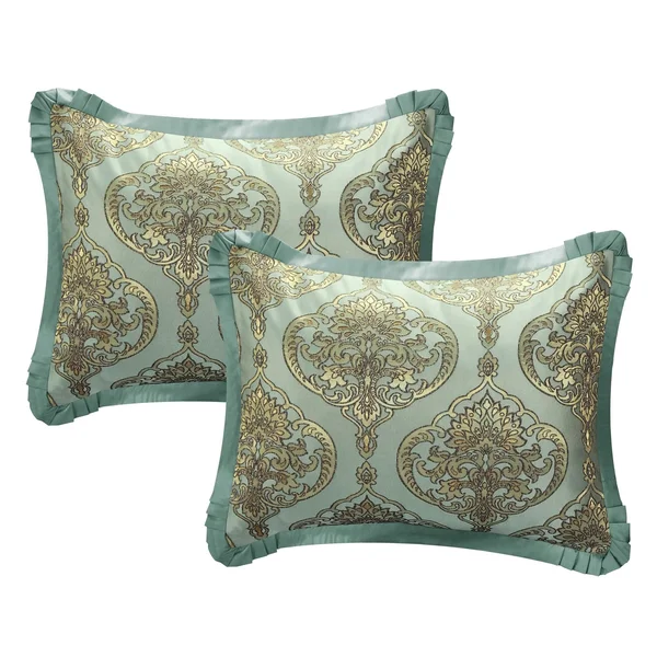 Chic Home Giovani 9-Piece Jacquard Comforter Set - Size: Queen, Gold
