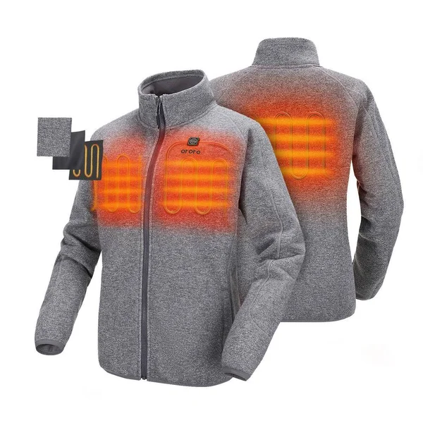 Ororo Women's Heated Fleece Jacket with Battery Pack - Size XX-Large, Gray