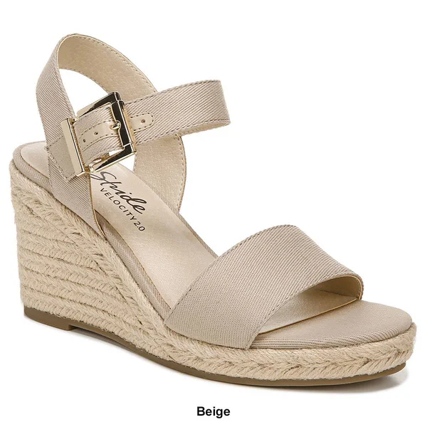 LifeStride Tango 2 Women's Espadrille Wedge Sandals - Size: 8.5 Wide, Blue