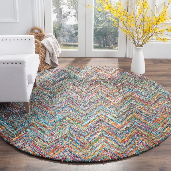 Safavieh Nantucket NAN141C 2&3x22 x 12&0x22 Runner Blue, Multi Area Rug