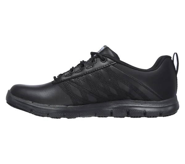 Skechers Women's Work Relaxed Fit Ghenter Follans SR Sneaker - Black