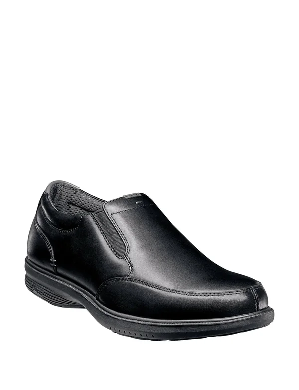Men's Nunn Bush Myles St. Moc Toe Slip On - Size: 11, Black